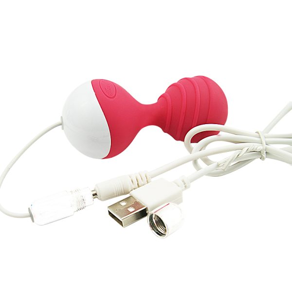 Red Man Nuo Koro Ben Wa Ball Weighted Female Kegel Vaginal Tight Exercise Machine USB Vibrator Vibrating Egg Sex products Sex toys for Women - Image 2
